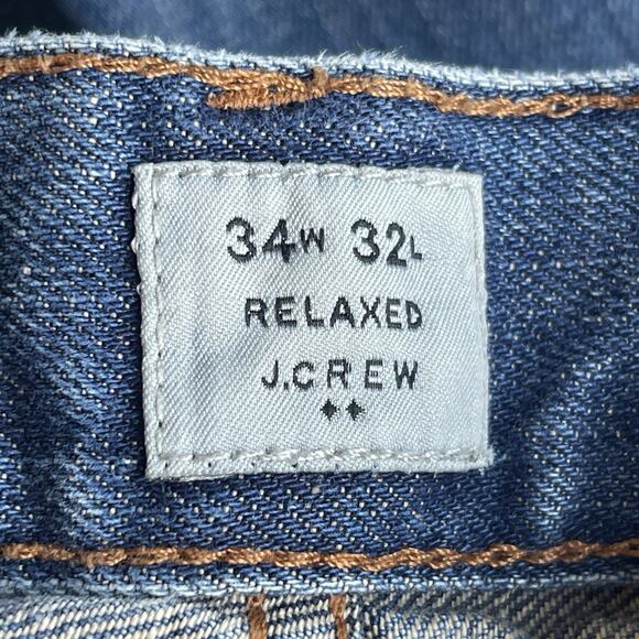 J Crew Mens Jeans 34x31 Relaxed Fit Denim Casual Everyday Cotton Blue - Picture 3 of 10